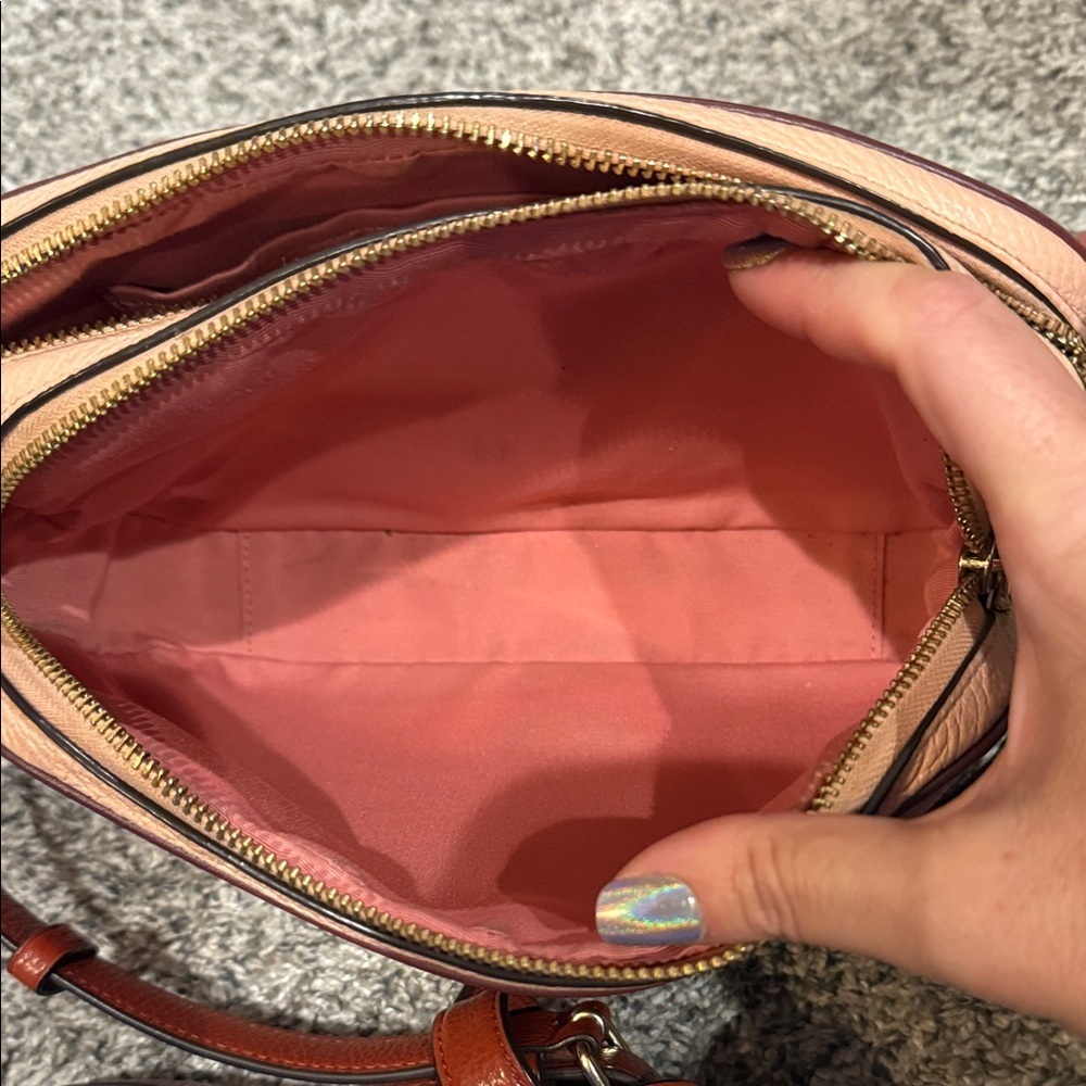 Coach Pink Leather Jes crossbody Bag purse designer tan handbag messenger - Picture 10 of 13